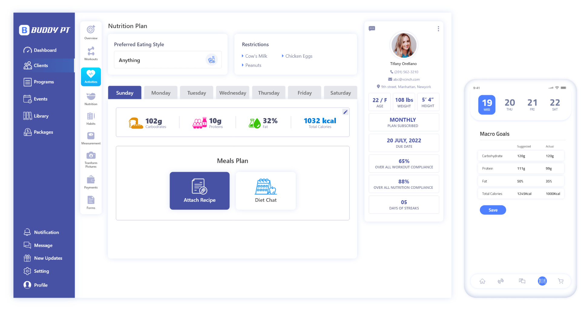 Nutrition Tracking Dashboard
