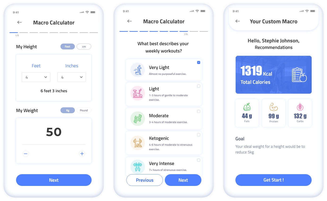 Automated Macro and Calorie Calculation