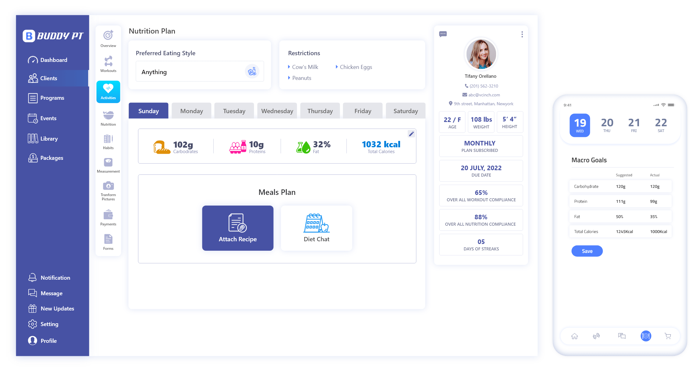 Mobile App Nutrition Tracking